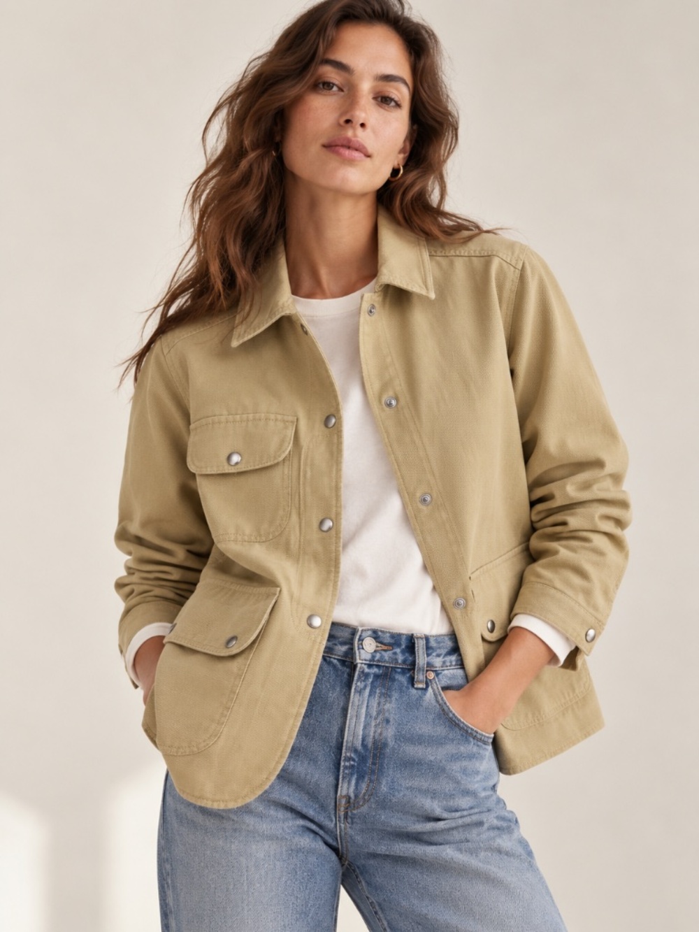 NWT Madewell Barn Jacket in Vintage Khaki Canvas size XS